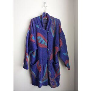 P.G.E. Vintage paisley mohair wool blend long cardigan
